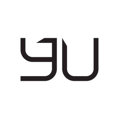 Yu ilk harf vektör logo simgesi