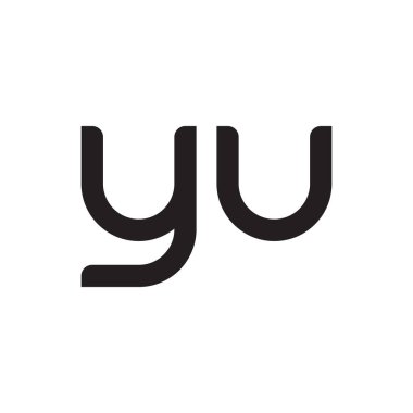 Yu ilk harf vektör logo simgesi