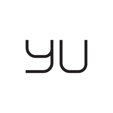 Yu ilk harf vektör logo simgesi