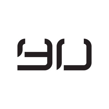 Yu ilk harf vektör logo simgesi