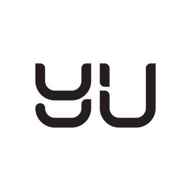 Yu ilk harf vektör logo simgesi