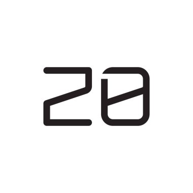 zo ilk harf vektör logosu simgesi
