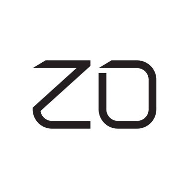 zo ilk harf vektör logosu simgesi