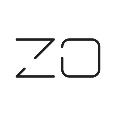 zo ilk harf vektör logosu simgesi