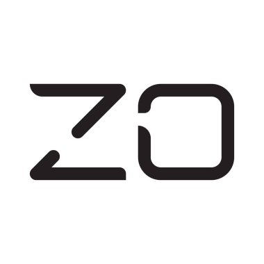 zo ilk harf vektör logosu simgesi