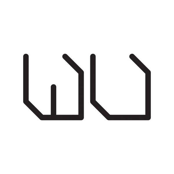 Wu首字母矢量图标 — 图库矢量图片