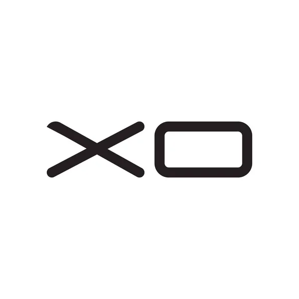 Xo初期文字ベクトルロゴアイコン — ストックベクタ