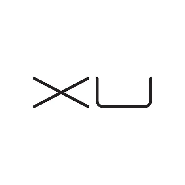 Xu頭文字のベクトルロゴアイコン — ストックベクタ