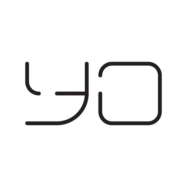 Ícone Logotipo Vetor Carta Inicial — Vetor de Stock