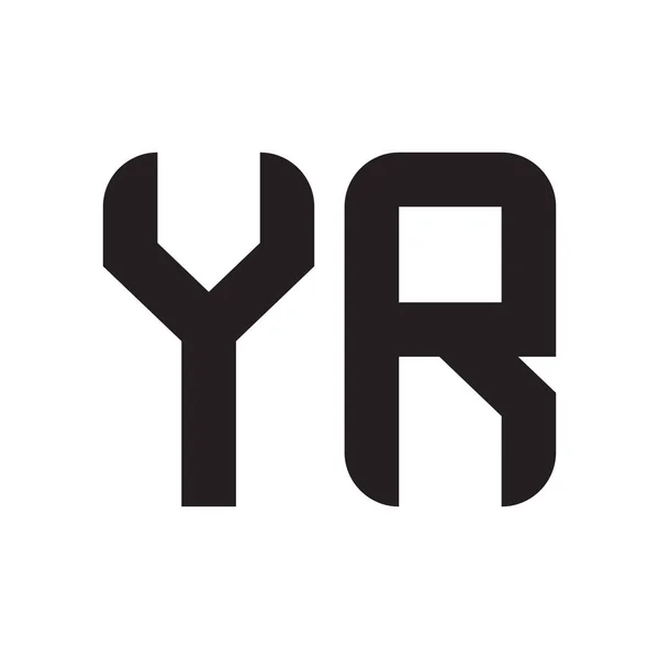 Año Inicial Carta Vector Logotipo Icono — Archivo Imágenes Vectoriales