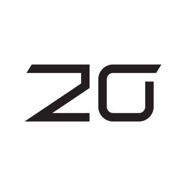 zo ilk harf vektör logosu simgesi