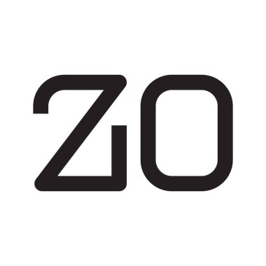 zo ilk harf vektör logosu simgesi