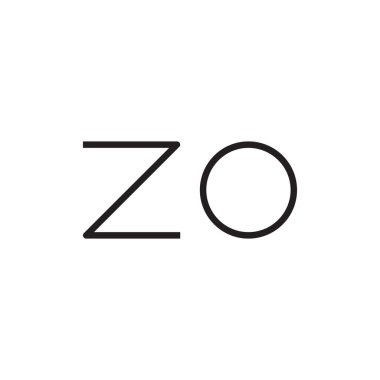 zo ilk harf vektör logosu simgesi