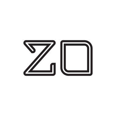 zo ilk harf vektör logosu simgesi