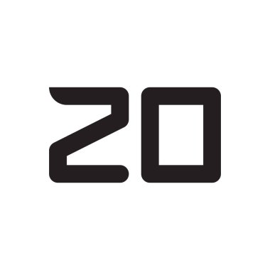 zo ilk harf vektör logosu simgesi