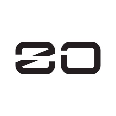 zo ilk harf vektör logosu simgesi