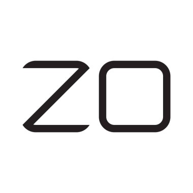 zo ilk harf vektör logosu simgesi
