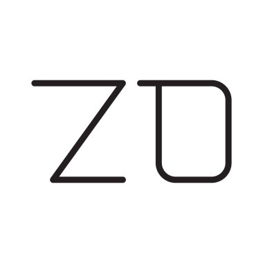 zo ilk harf vektör logosu simgesi