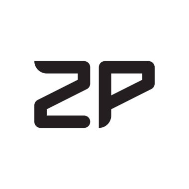 zp ilk harf vektör logo simgesi