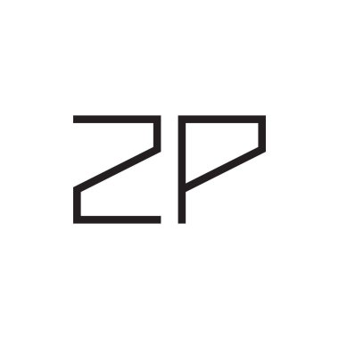 zp ilk harf vektör logo simgesi