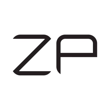 zp ilk harf vektör logo simgesi
