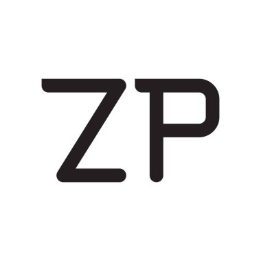 zp ilk harf vektör logo simgesi