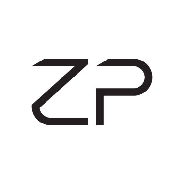 zp ilk harf vektör logo simgesi