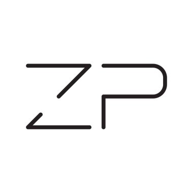 zp ilk harf vektör logo simgesi