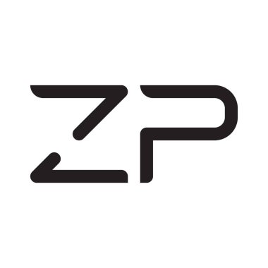 zp ilk harf vektör logo simgesi