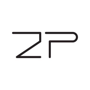 zp ilk harf vektör logo simgesi
