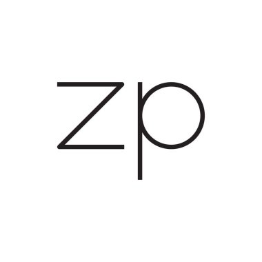 zp ilk harf vektör logo simgesi