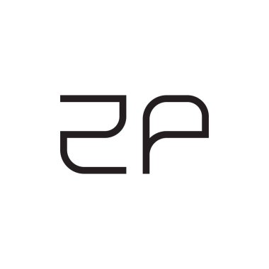 zp ilk harf vektör logo simgesi