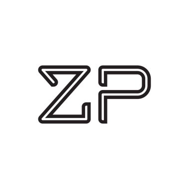 zp ilk harf vektör logo simgesi