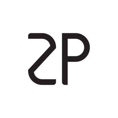 zp ilk harf vektör logo simgesi