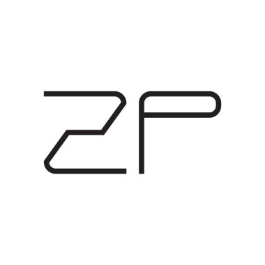 zp ilk harf vektör logo simgesi