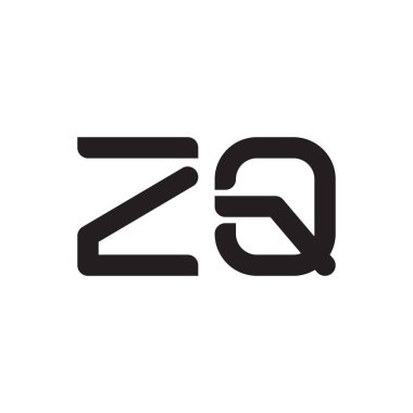 zq ilk harf vektör logo simgesi
