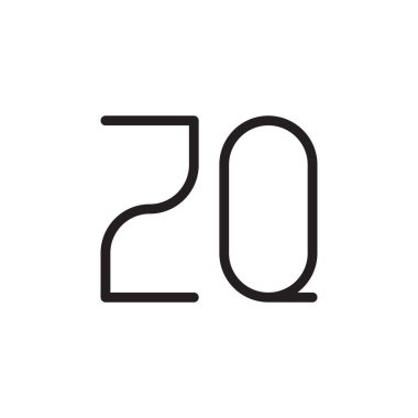 zq ilk harf vektör logo simgesi