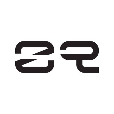 zq ilk harf vektör logo simgesi