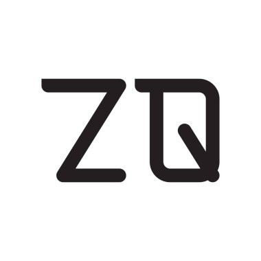 zq ilk harf vektör logo simgesi