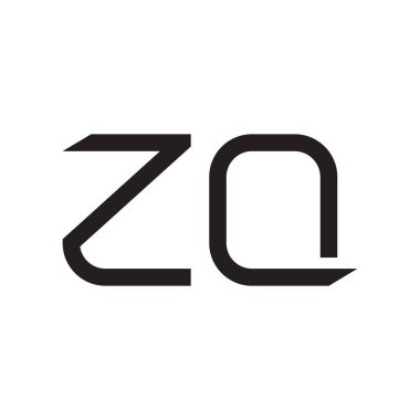 zq ilk harf vektör logo simgesi