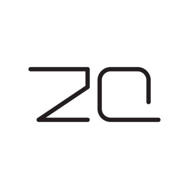 zq ilk harf vektör logo simgesi