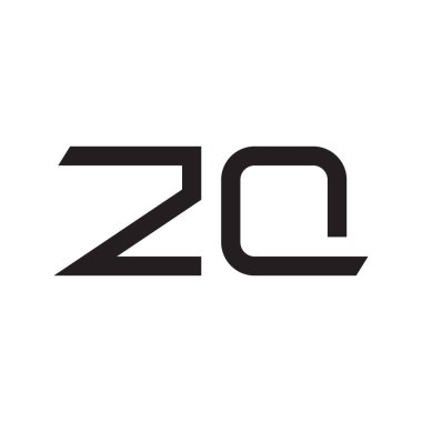 zq ilk harf vektör logo simgesi