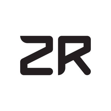 zr ilk harf vektör logo simgesi
