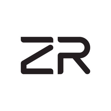 zr ilk harf vektör logo simgesi