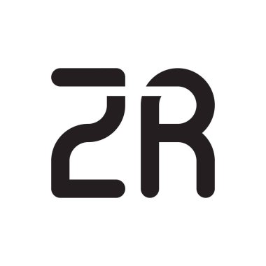 zr ilk harf vektör logo simgesi