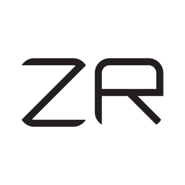 zr ilk harf vektör logo simgesi