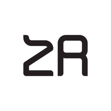 zr ilk harf vektör logo simgesi
