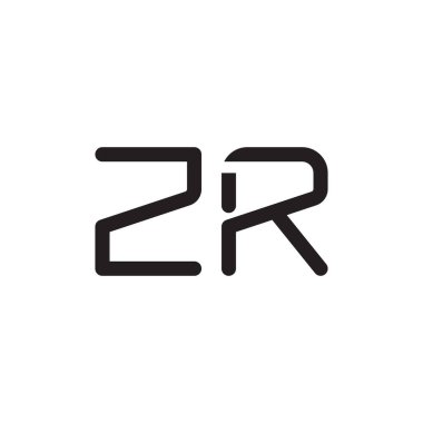 zr ilk harf vektör logo simgesi