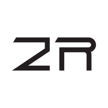 zr ilk harf vektör logo simgesi