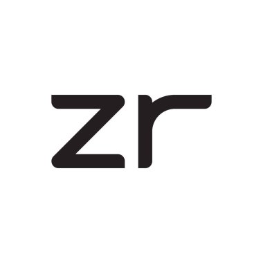 zr ilk harf vektör logo simgesi